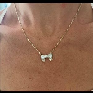 Juicy Couture bow pave necklace